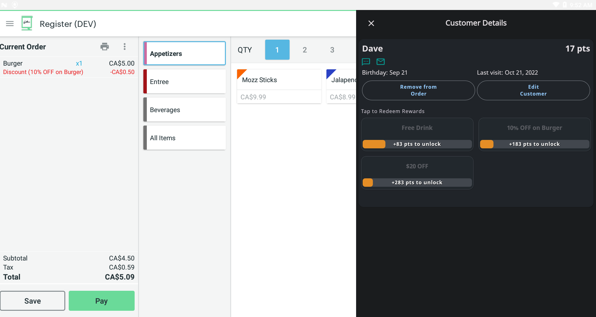 screenshot of RewardUp