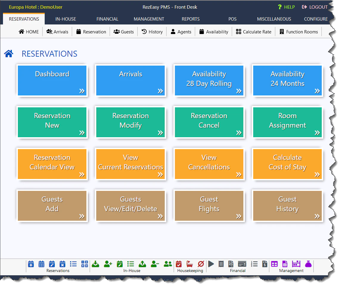 screenshot of RezEasy