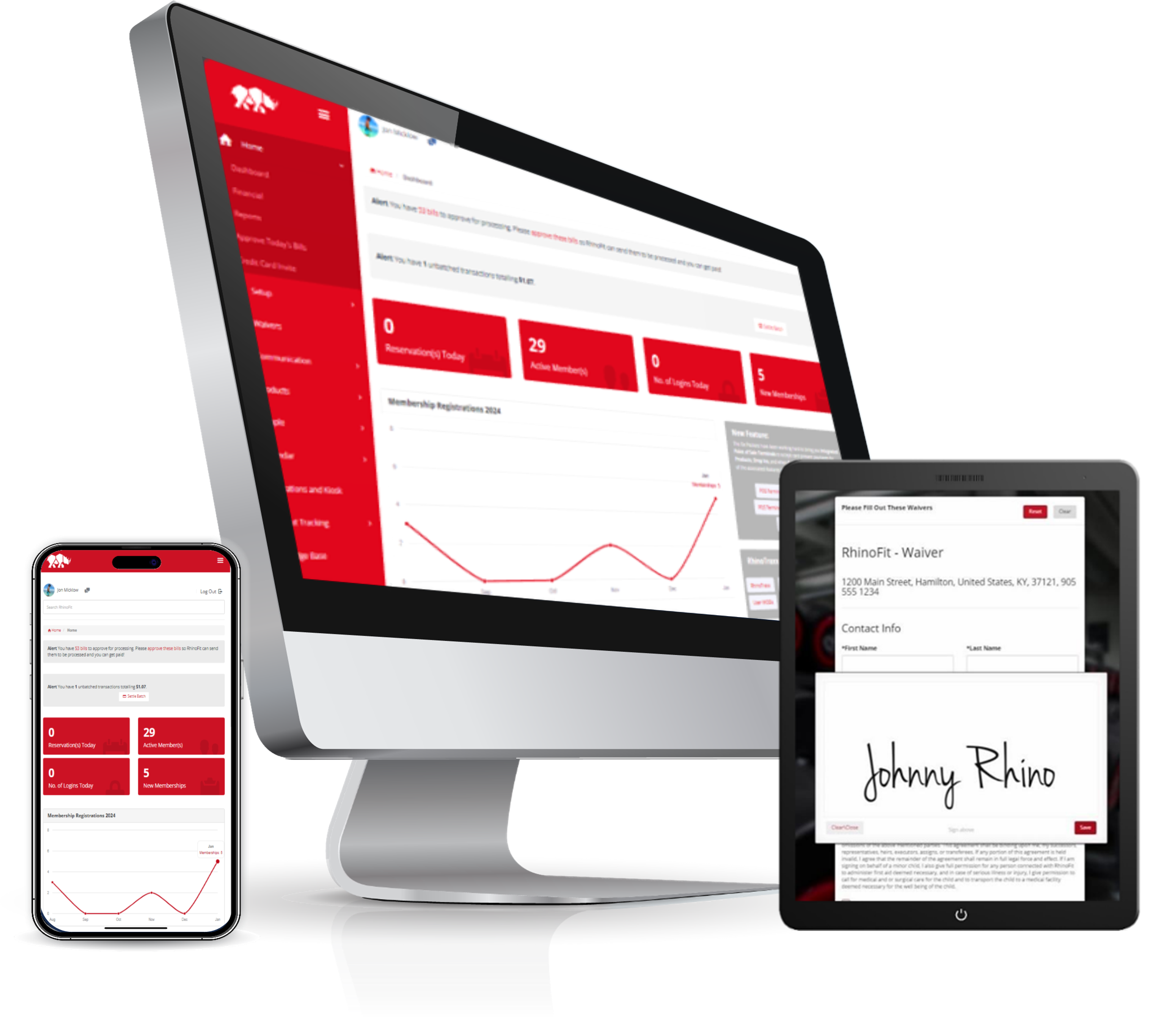 screenshot of RhinoFit