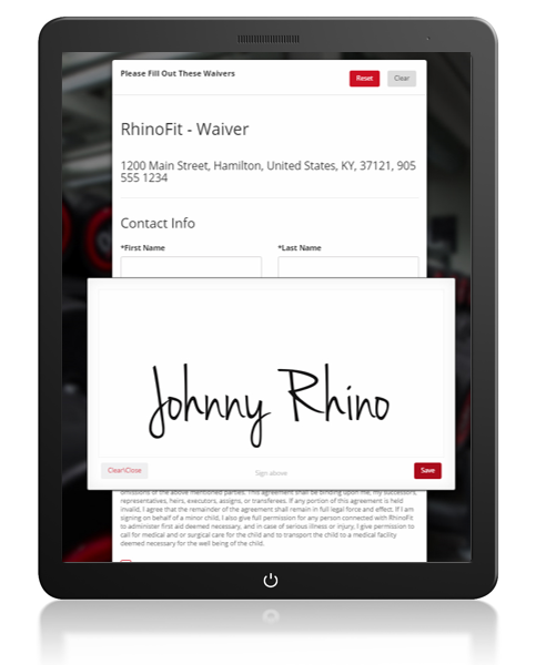 screenshot of RhinoFit