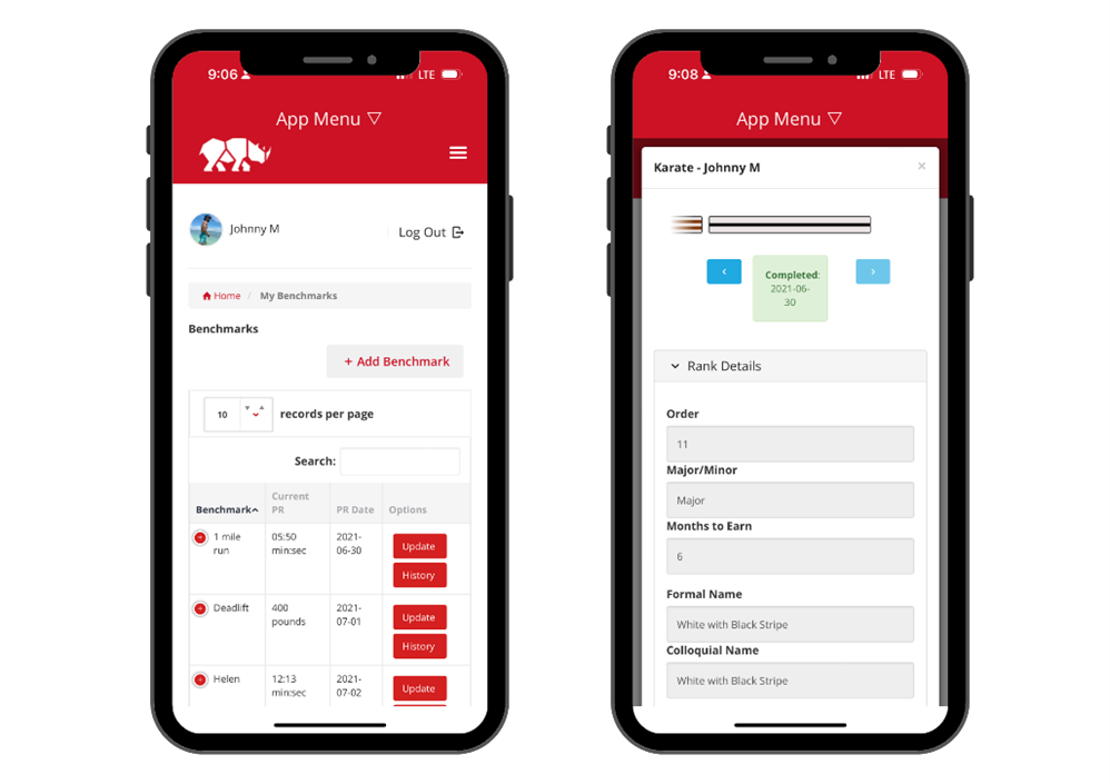 screenshot of RhinoFit
