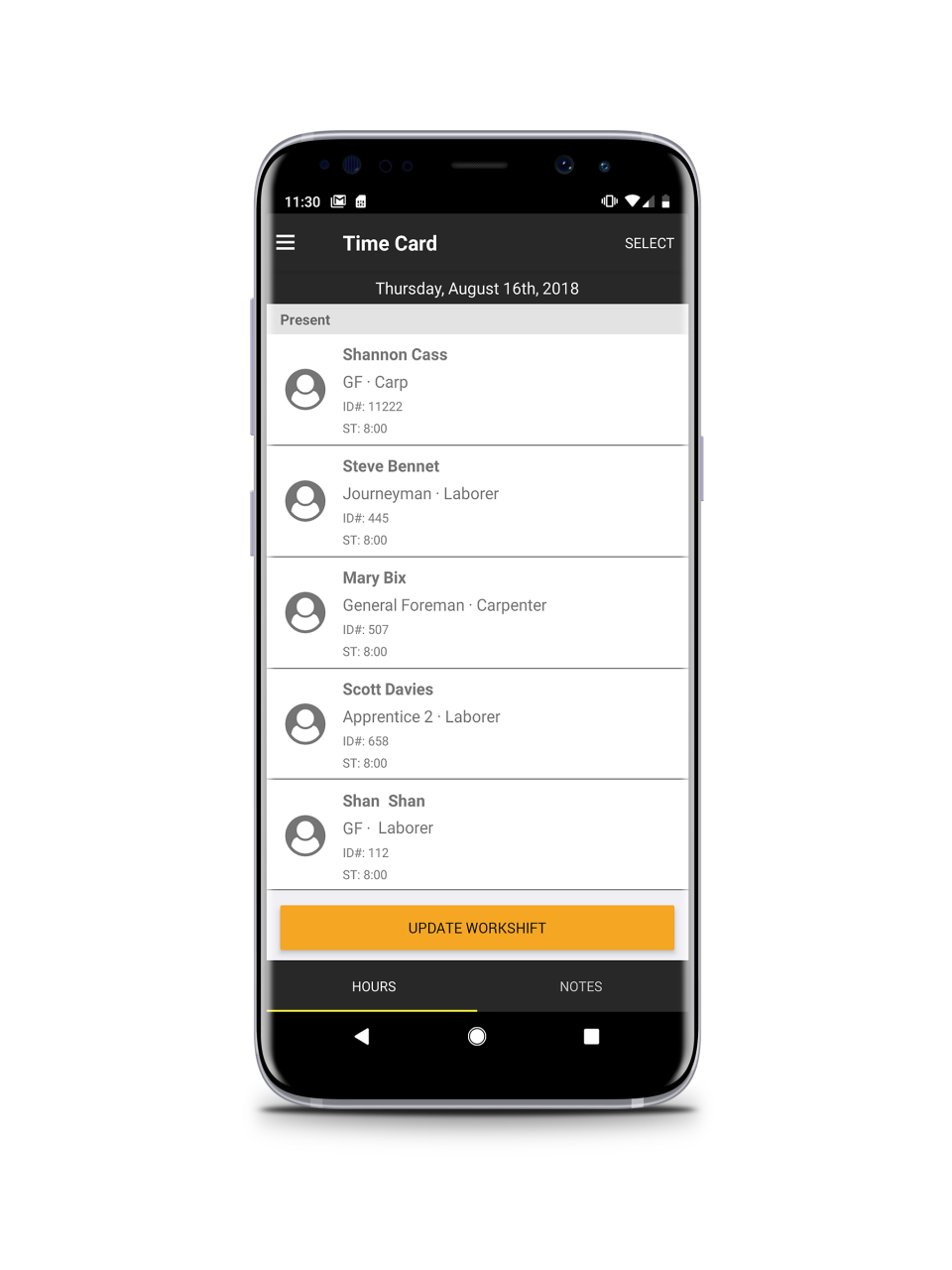 screenshot of Rhumbix