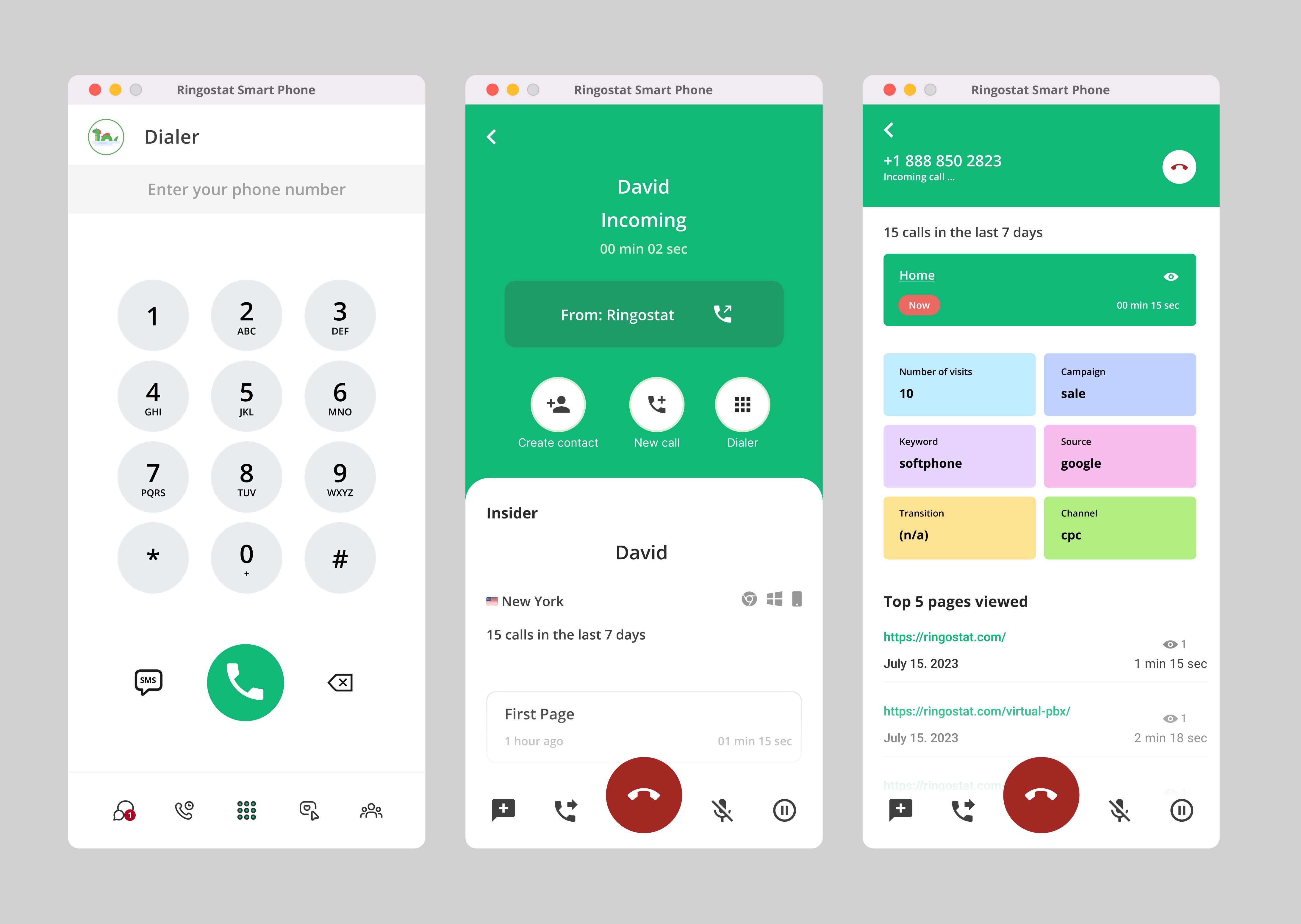 screenshot of Ringostat