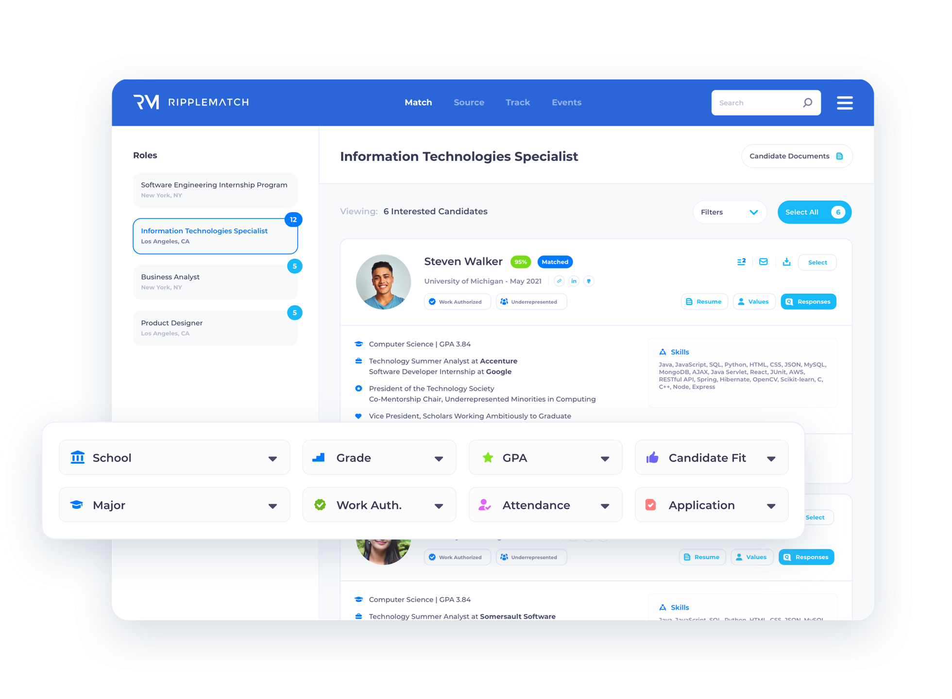 screenshot of RippleMatch