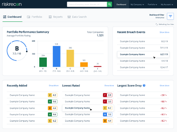 screenshot of RiskRecon