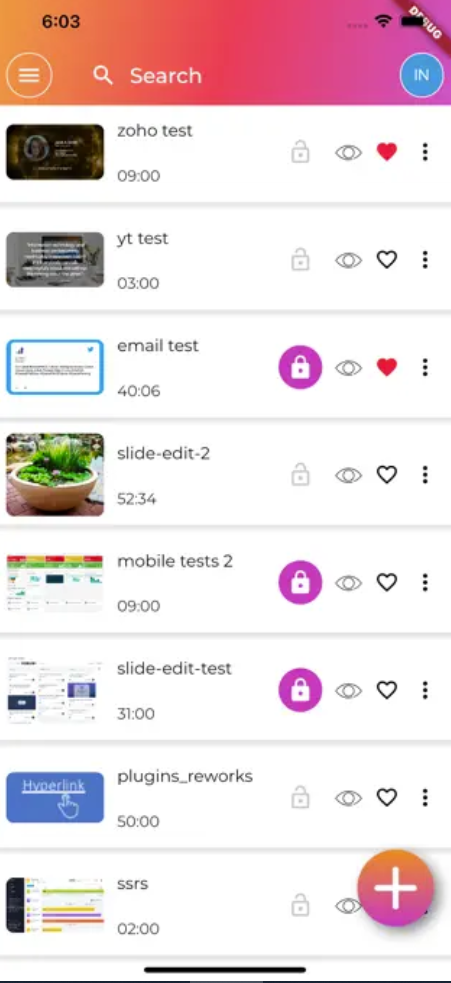 screenshot of RocketScreens