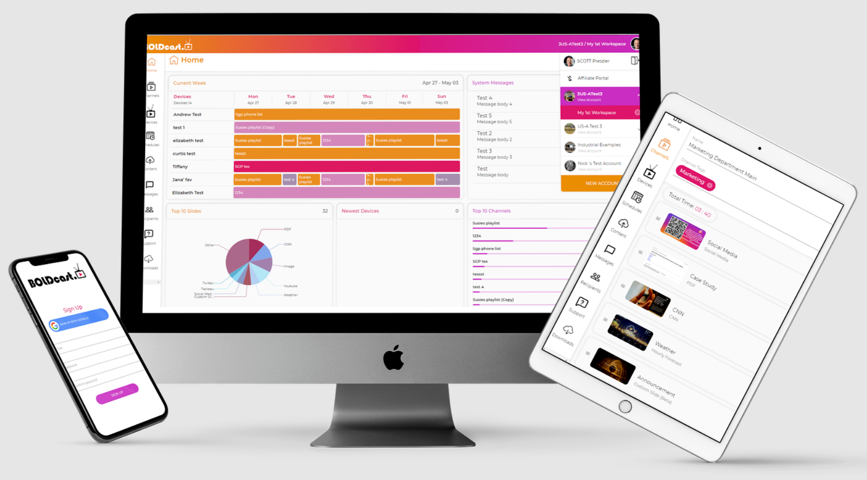 screenshot of RocketScreens