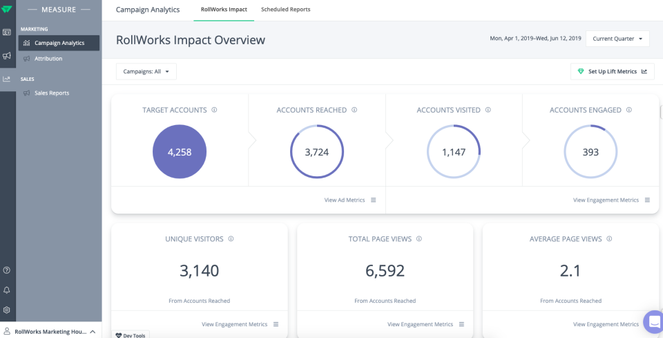 screenshot of RollWorks