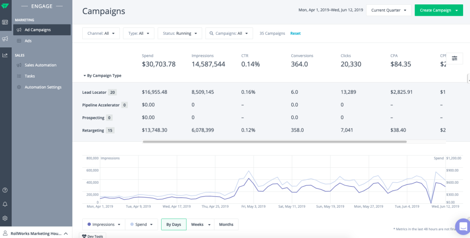 screenshot of RollWorks