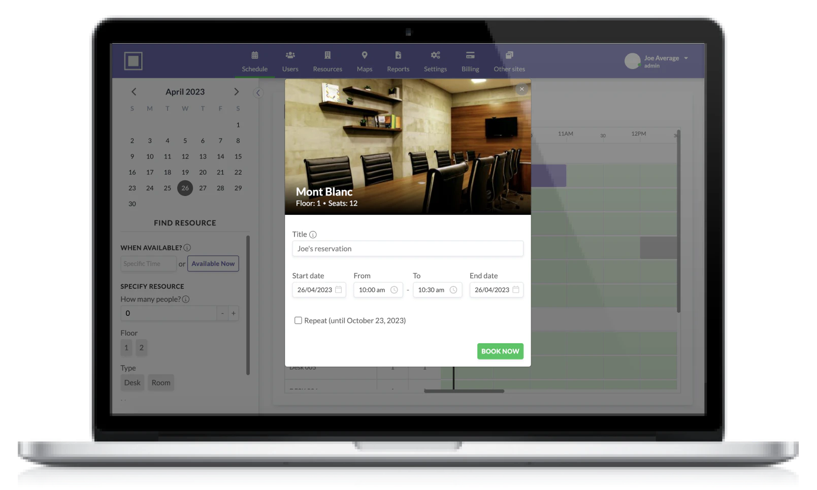 screenshot of Roomzilla
