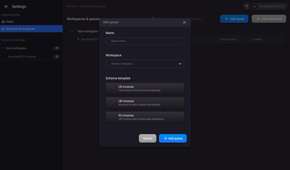 screenshot of Rossum