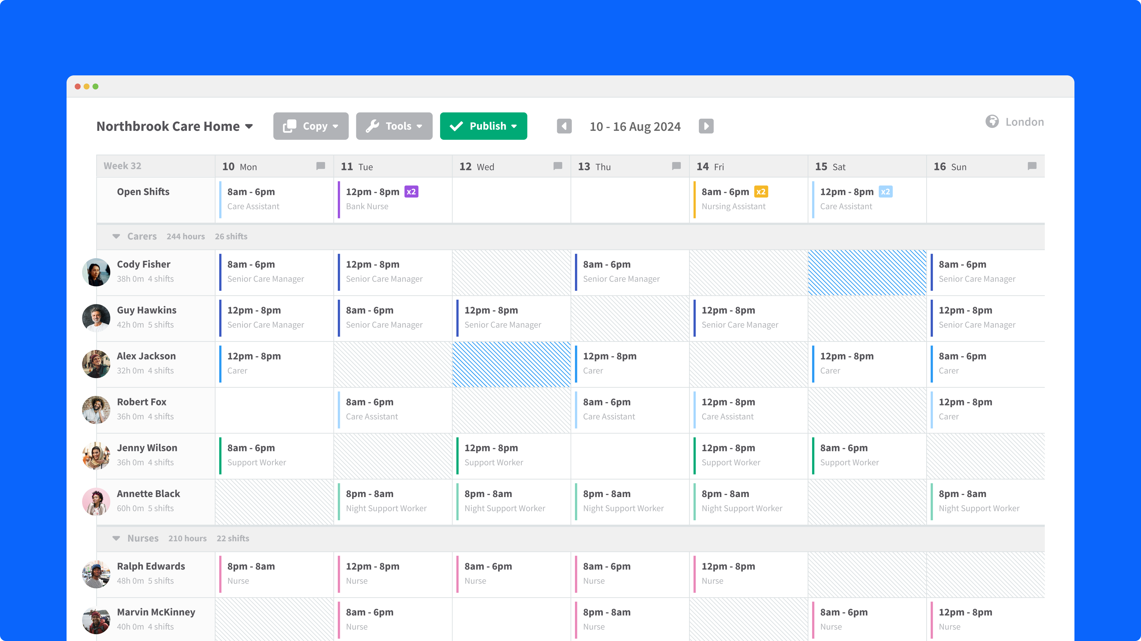 screenshot of RotaCloud