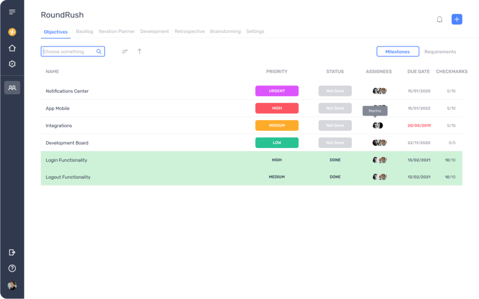 screenshot of Roundrush