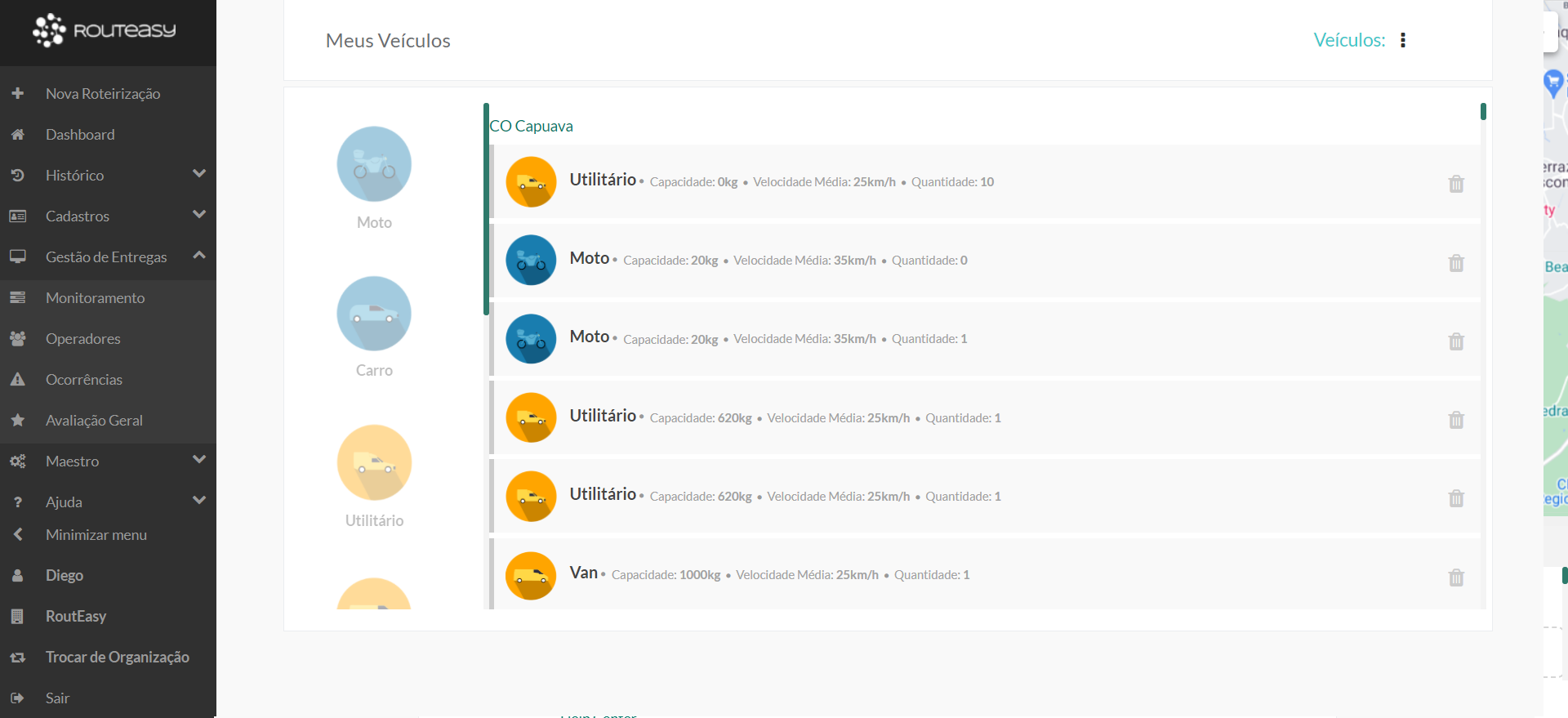 screenshot of RoutEasy