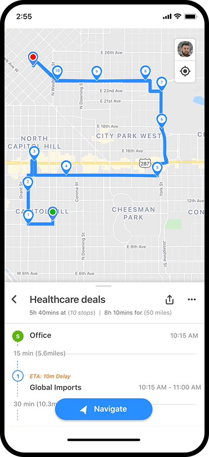 screenshot of RouteIQ