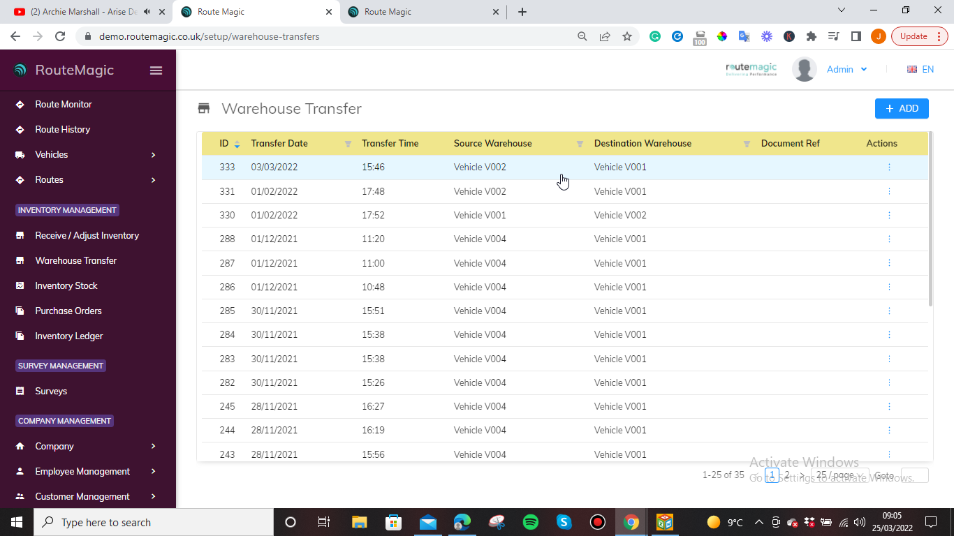 screenshot of RouteMagic