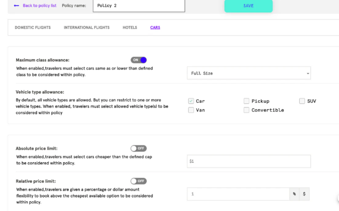 screenshot of Routespring