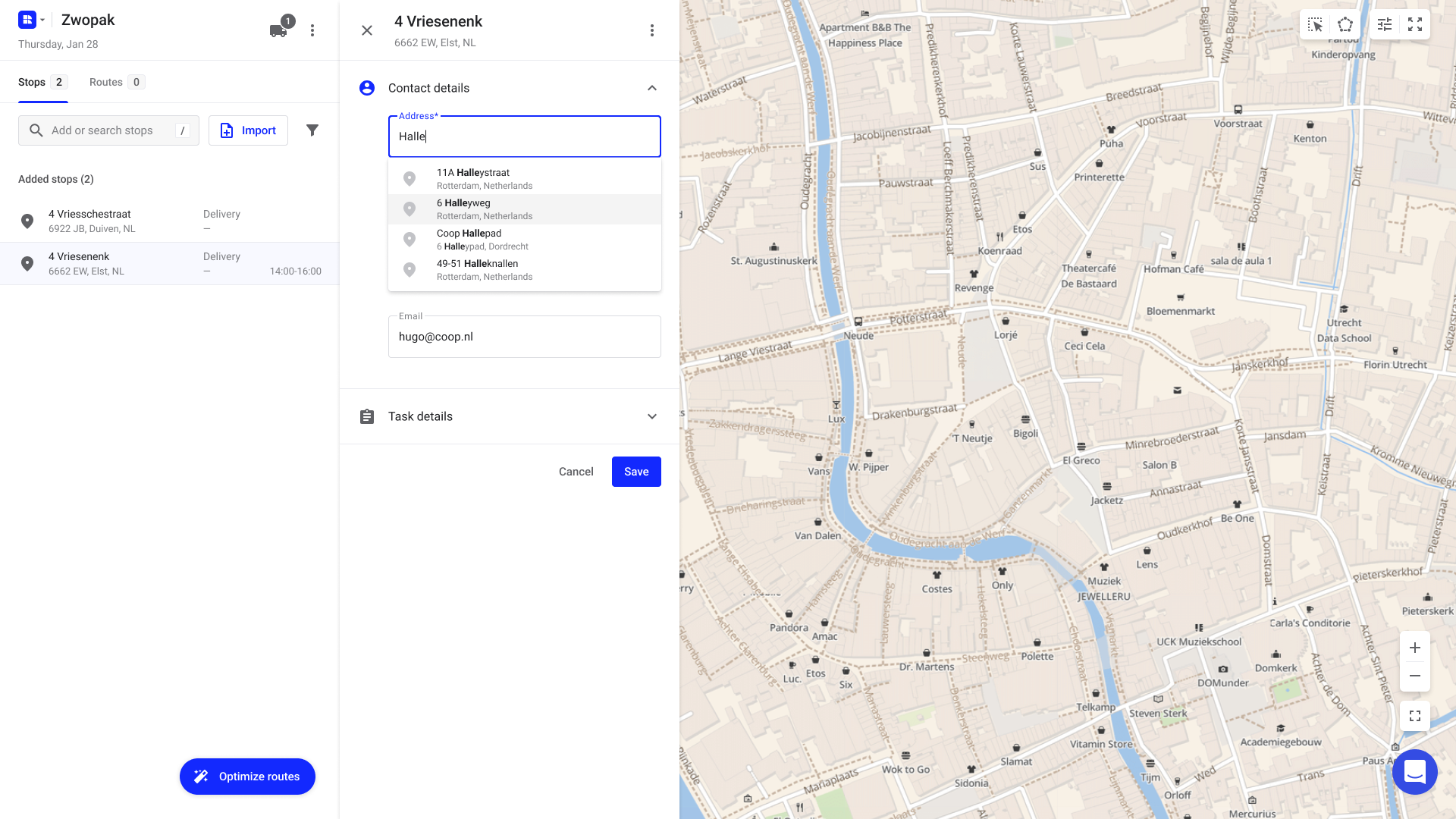 screenshot of Routetitan
