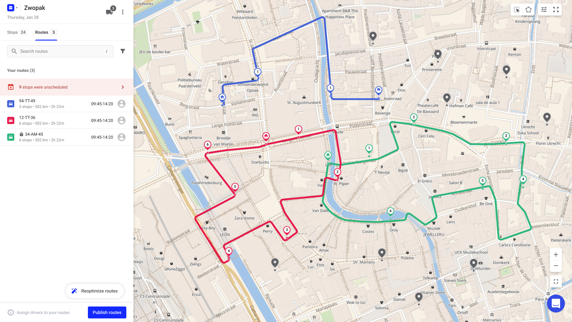 screenshot of Routetitan