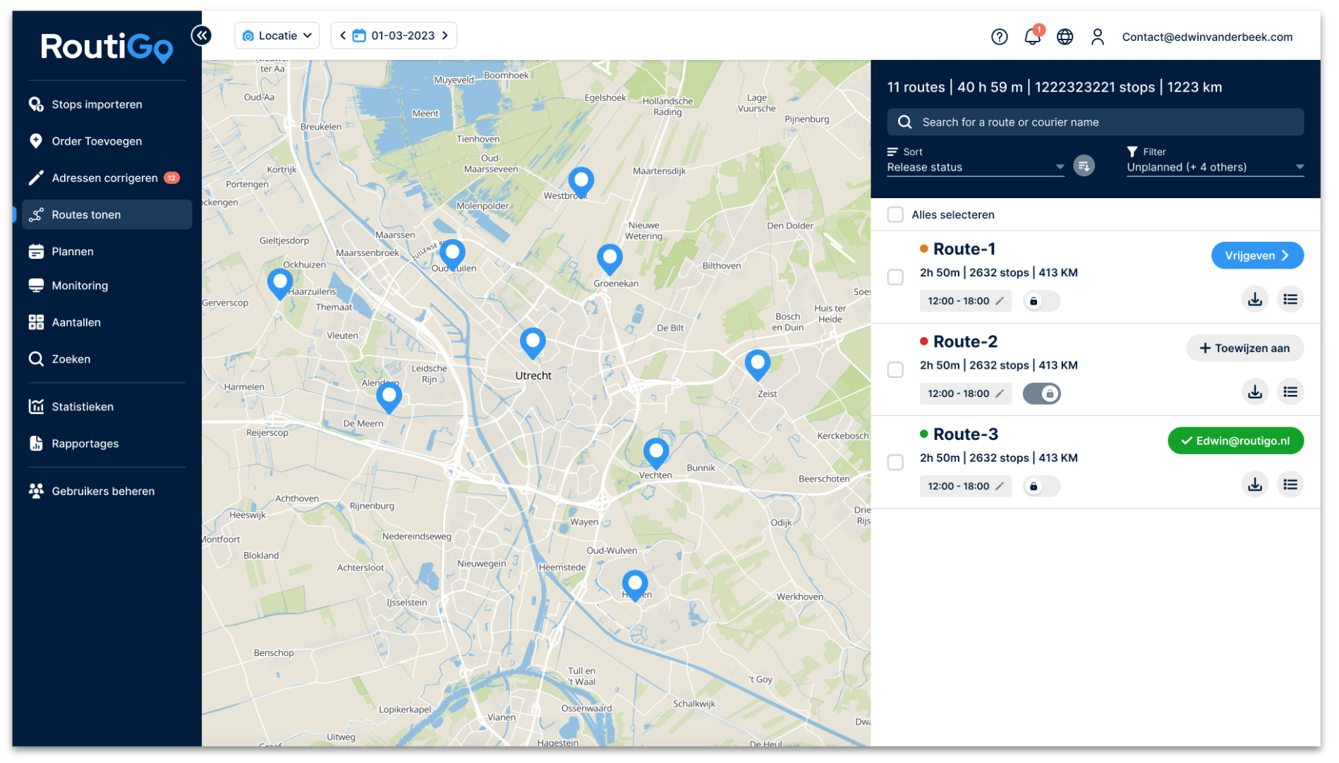 screenshot of RoutiGo