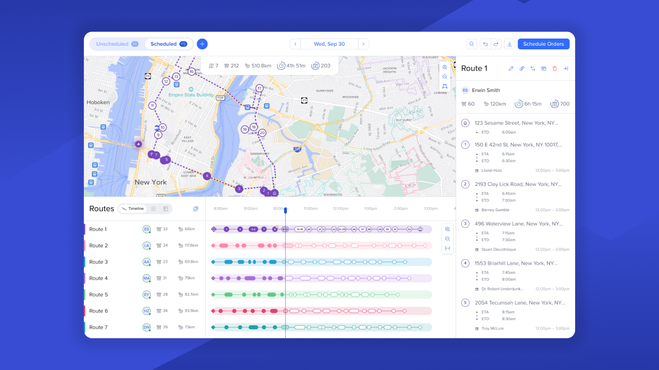 screenshot of Routific