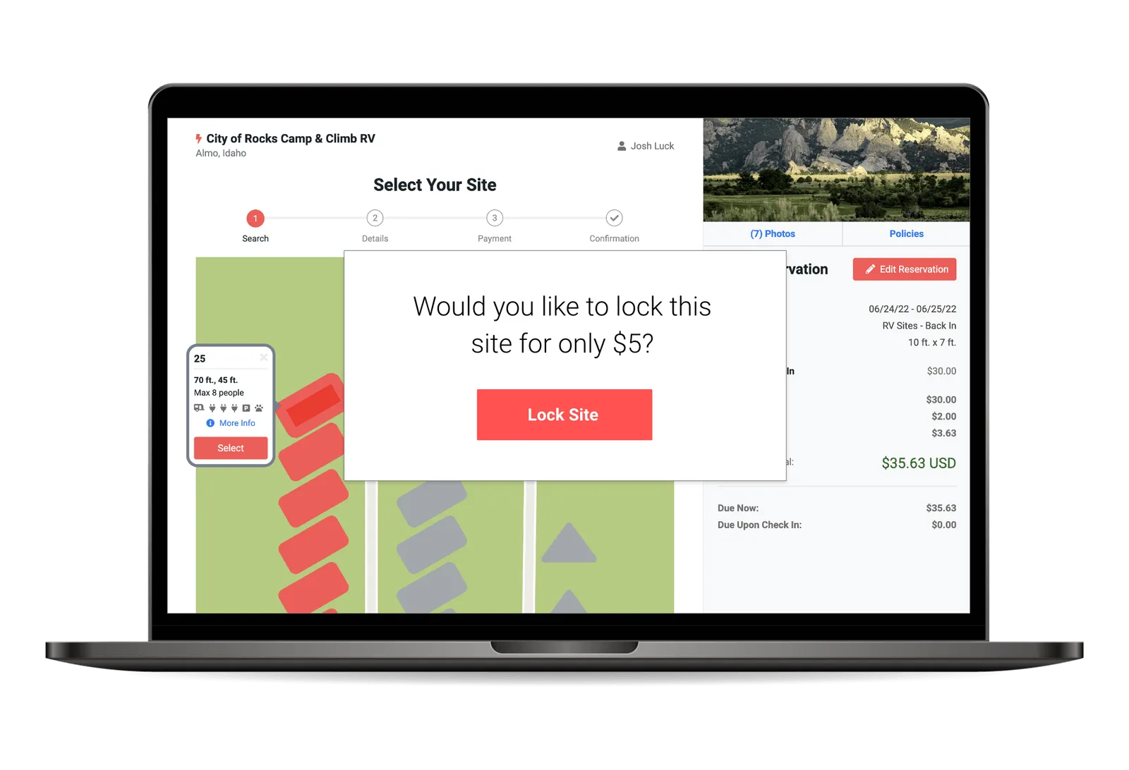 screenshot of RoverPass