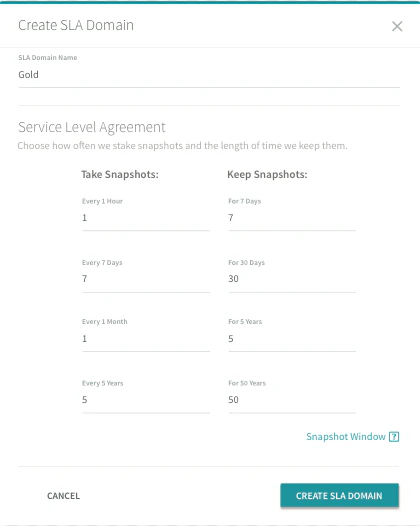 screenshot of Rubrik