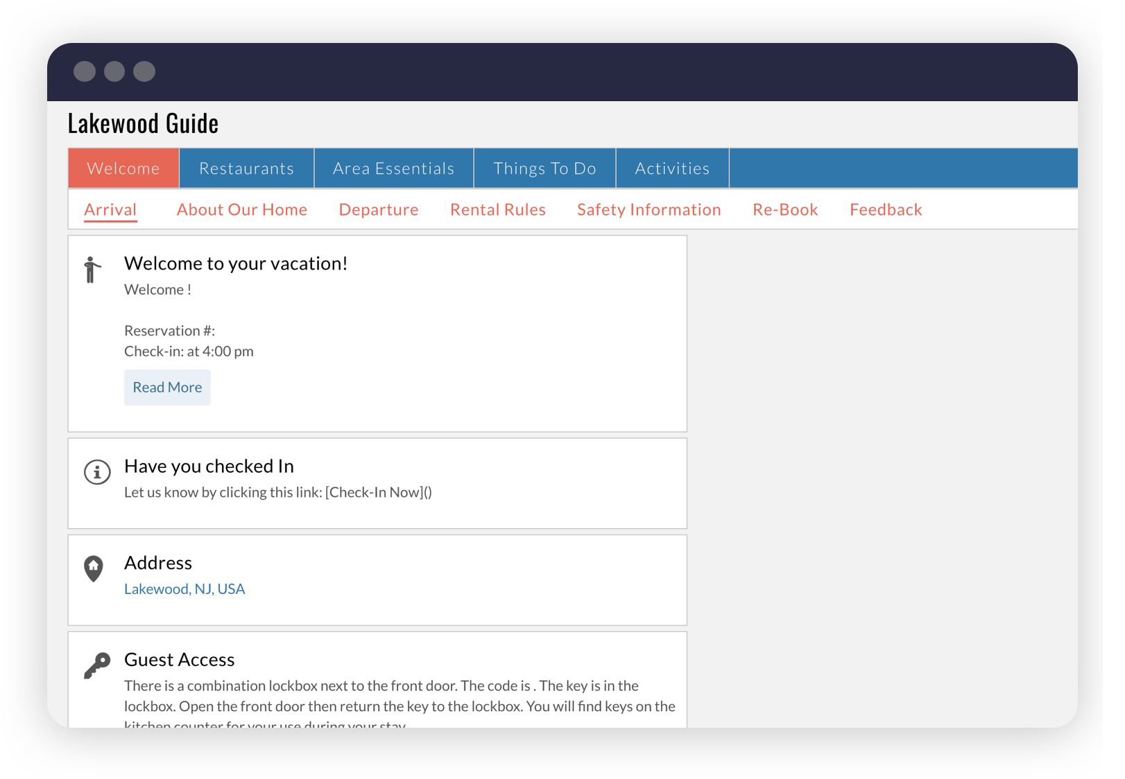 screenshot of RueBaRue