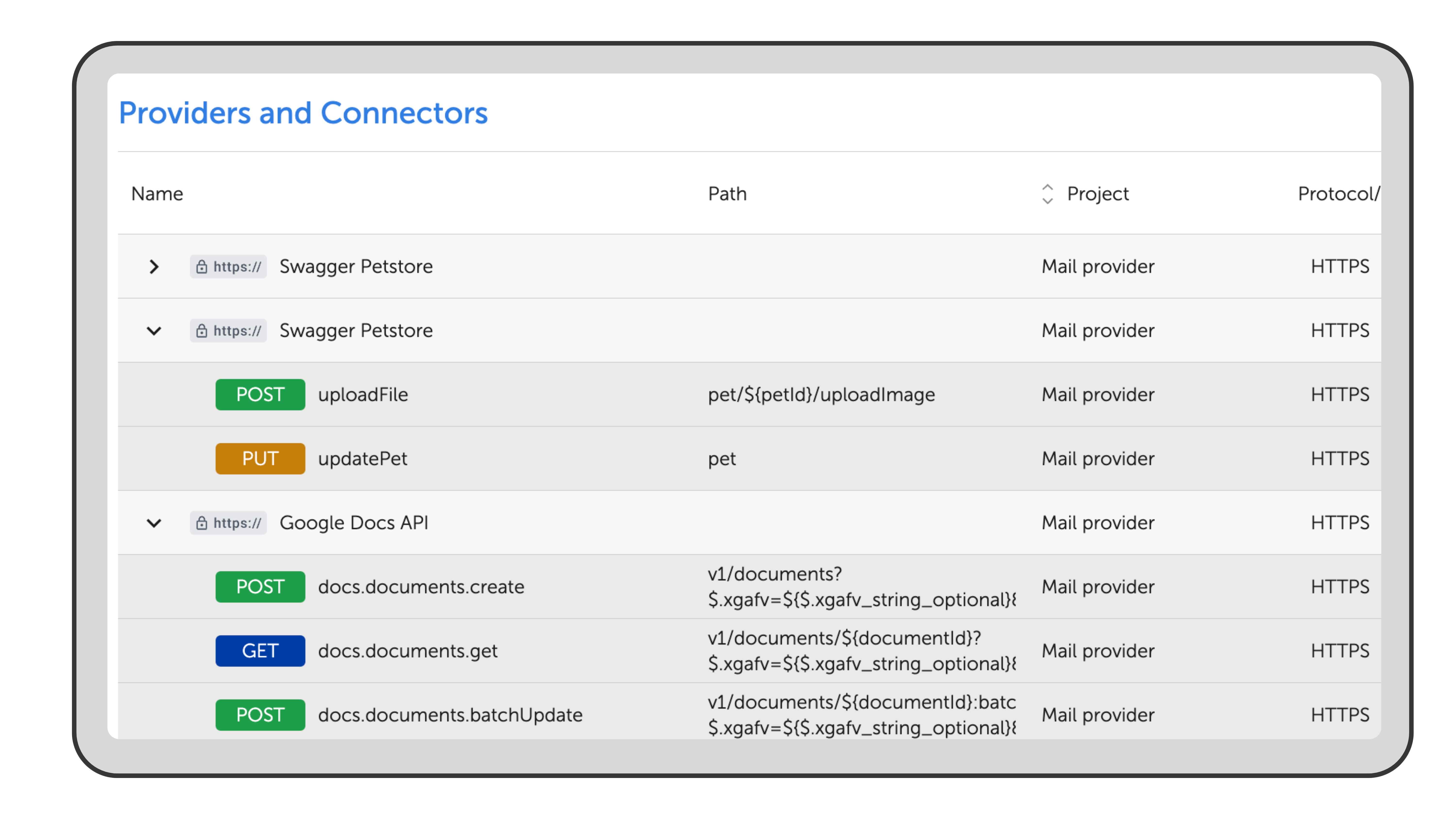 screenshot of RunMyProcess