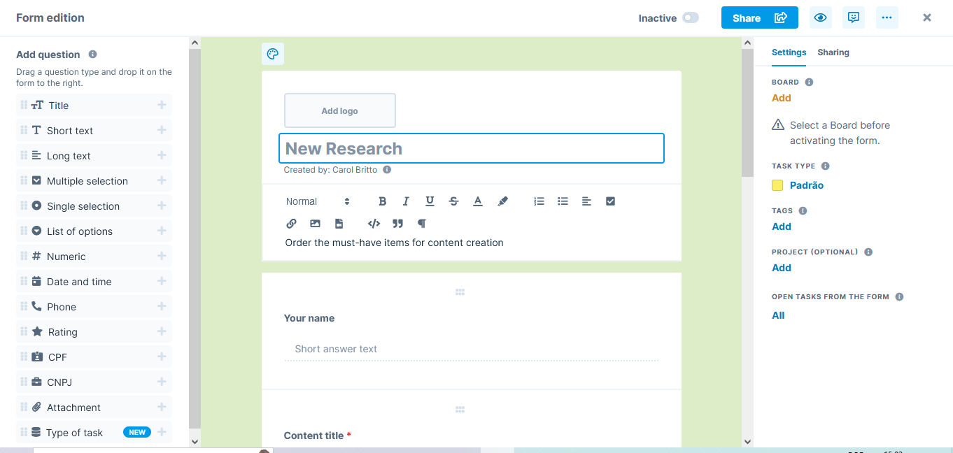 screenshot of Runrun.it