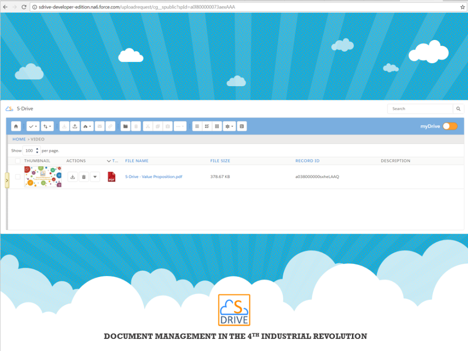 screenshot of S-Drive