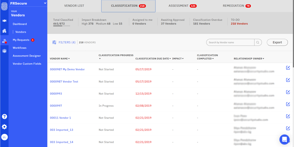 screenshot of S2Vendor