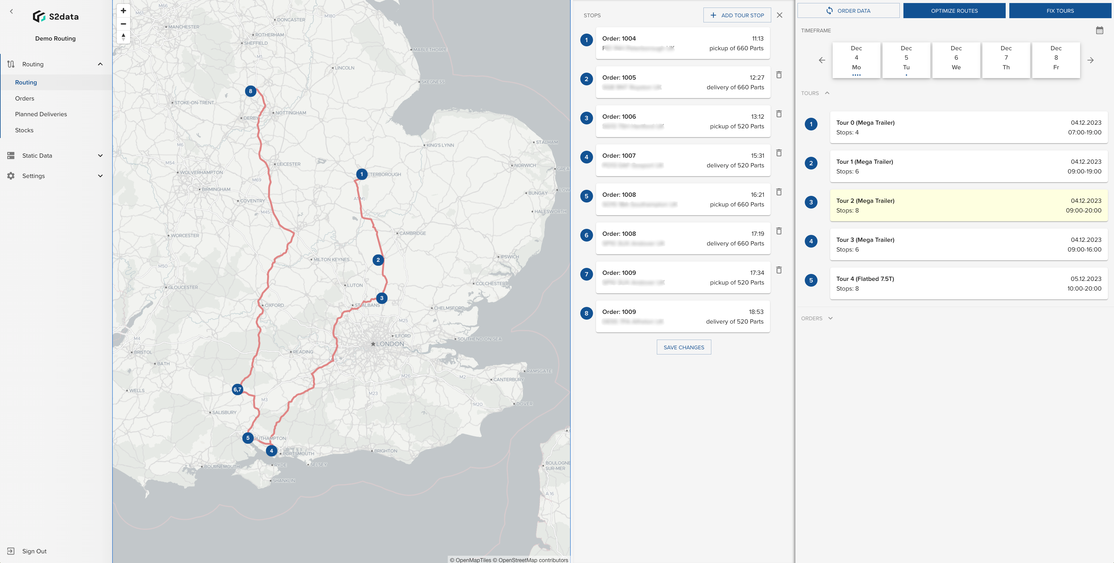 screenshot of S2data