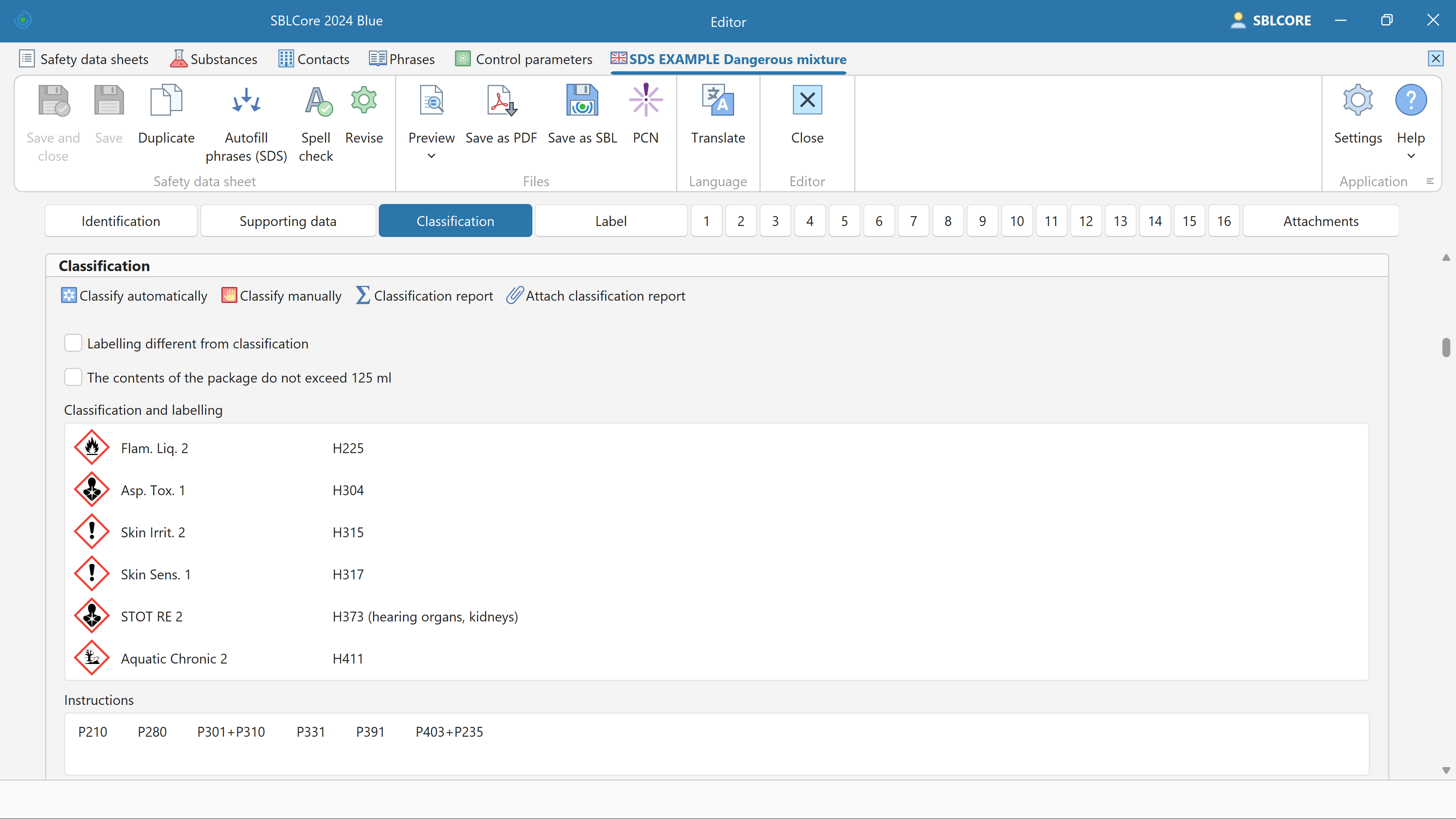 screenshot of SBLCore