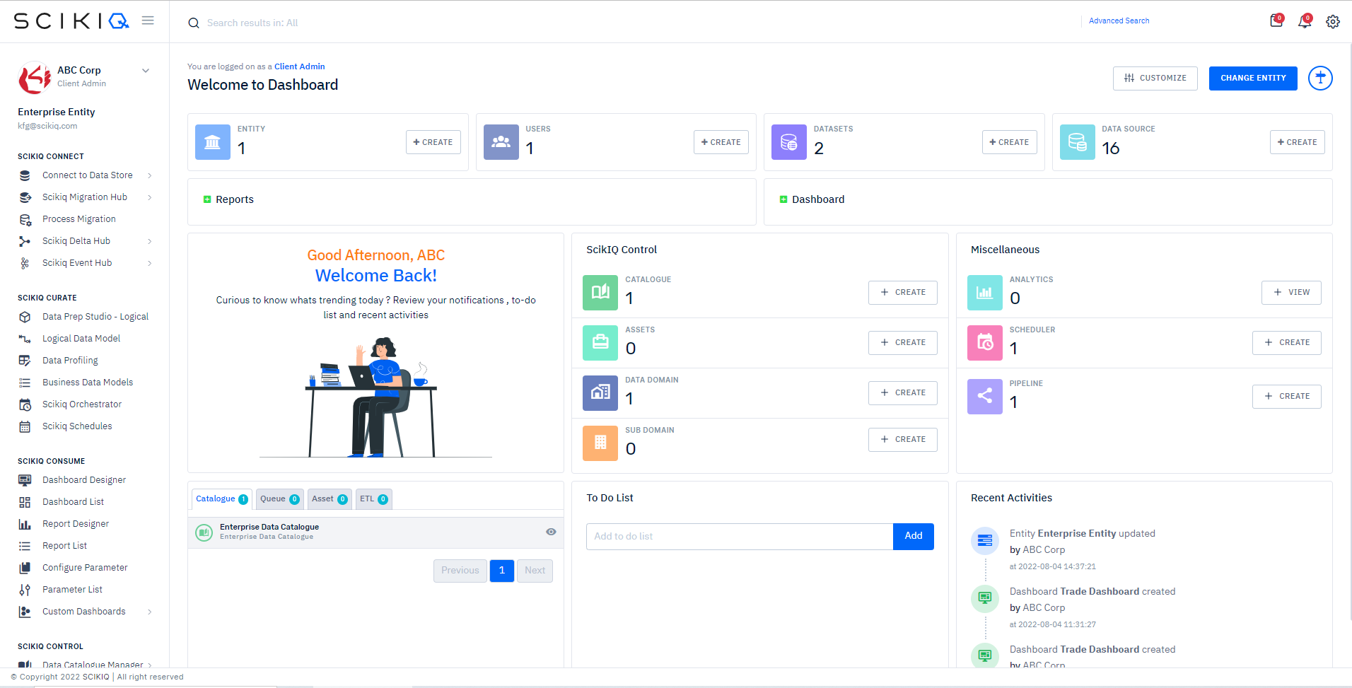 screenshot of SCIKIQ
