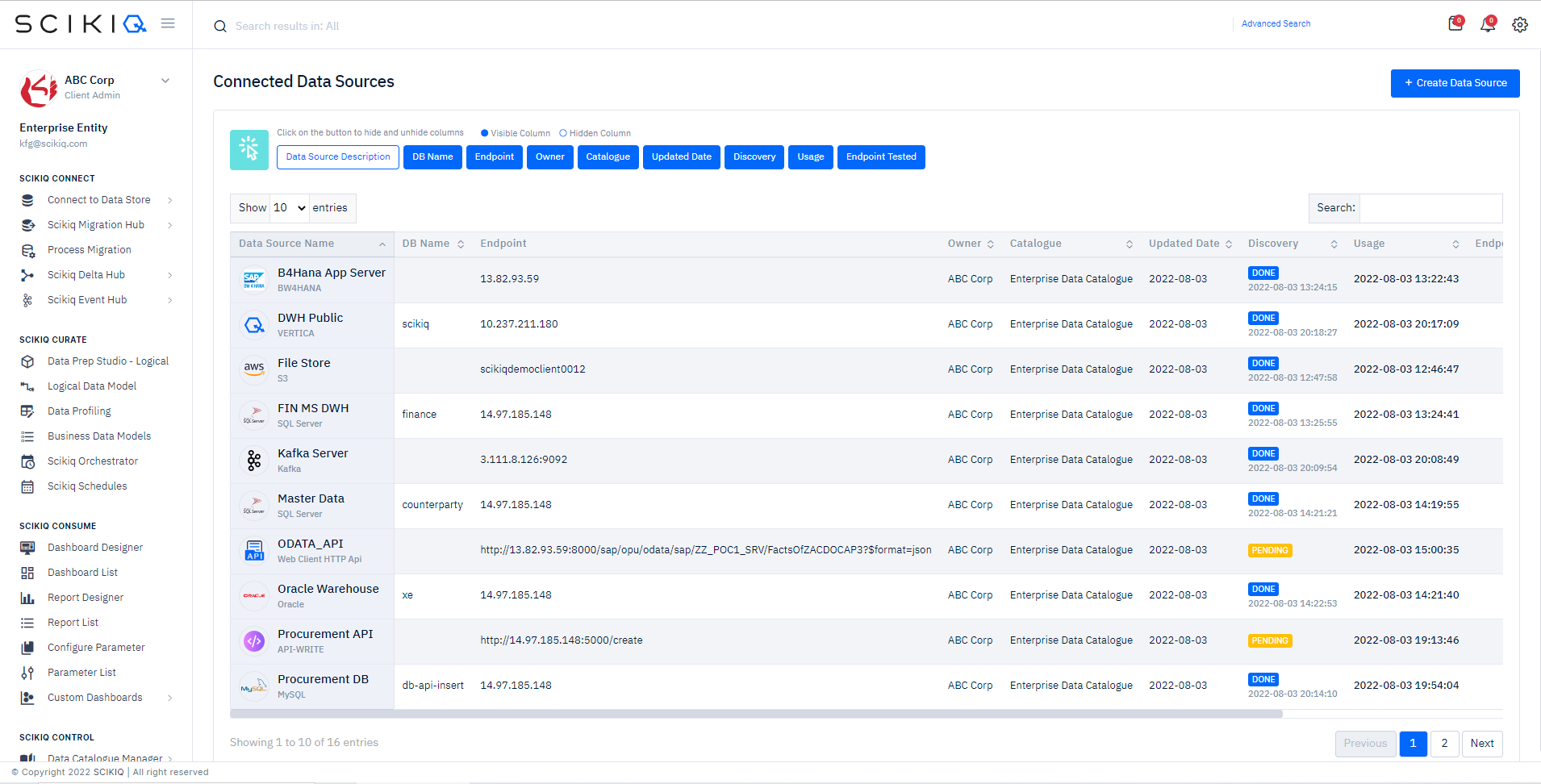 screenshot of SCIKIQ
