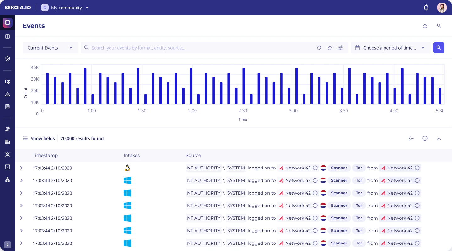 screenshot of SEKOIA.IO