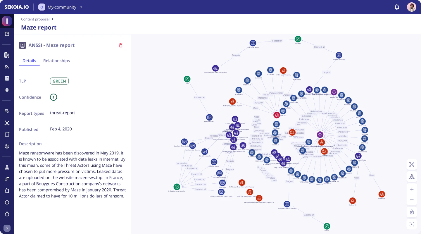 screenshot of SEKOIA.IO