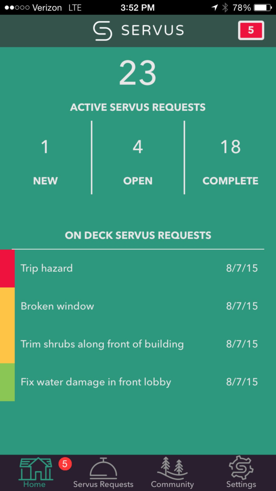 screenshot of SERVUS
