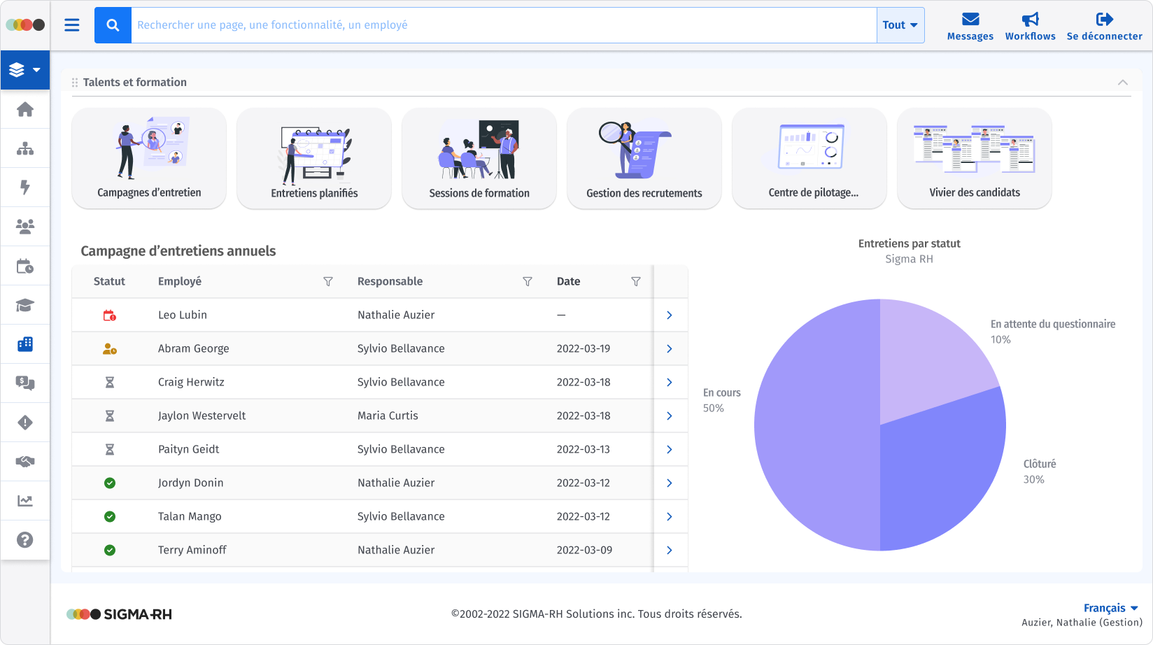 screenshot of SIGMA-RH
