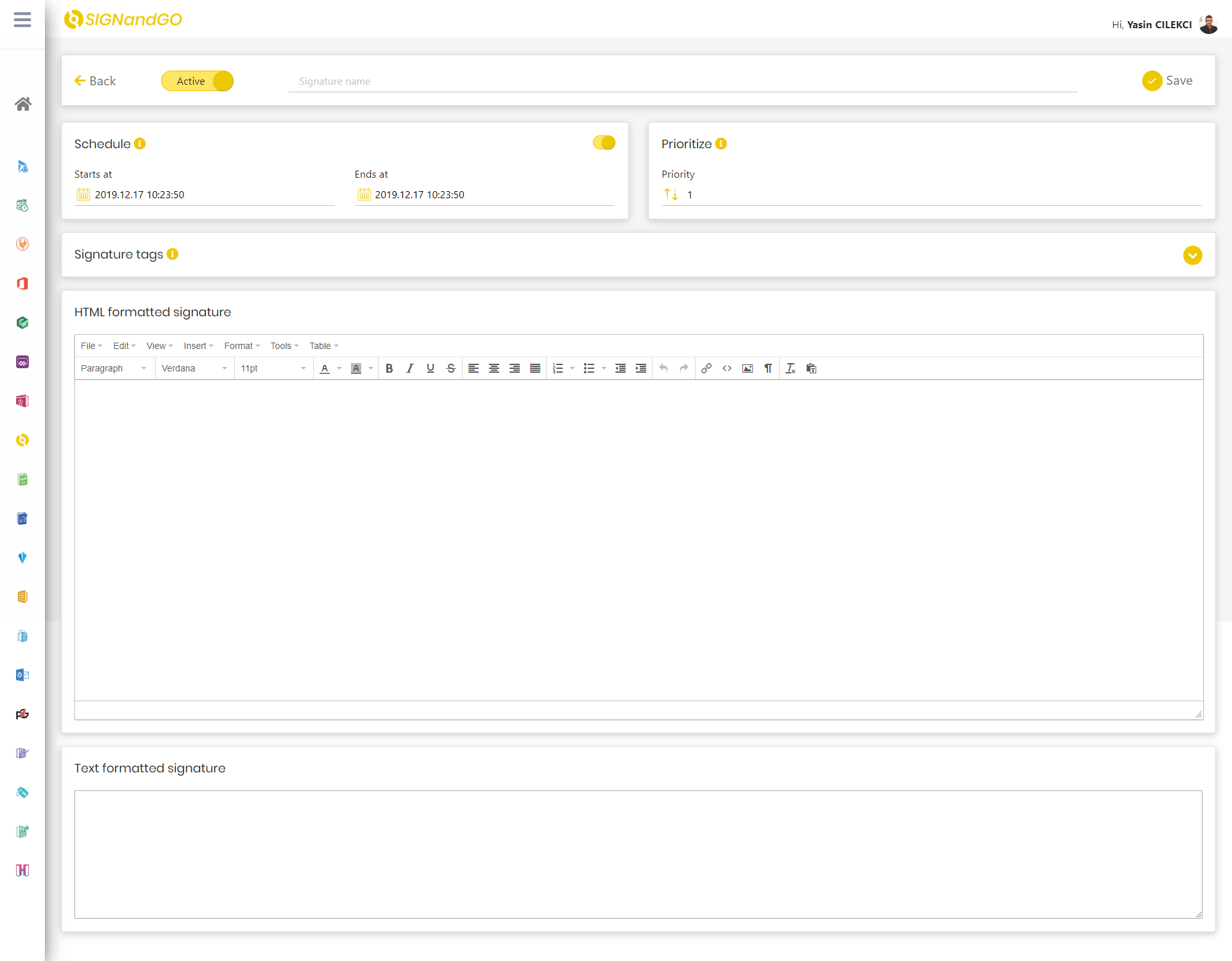 screenshot of SIGNandGO