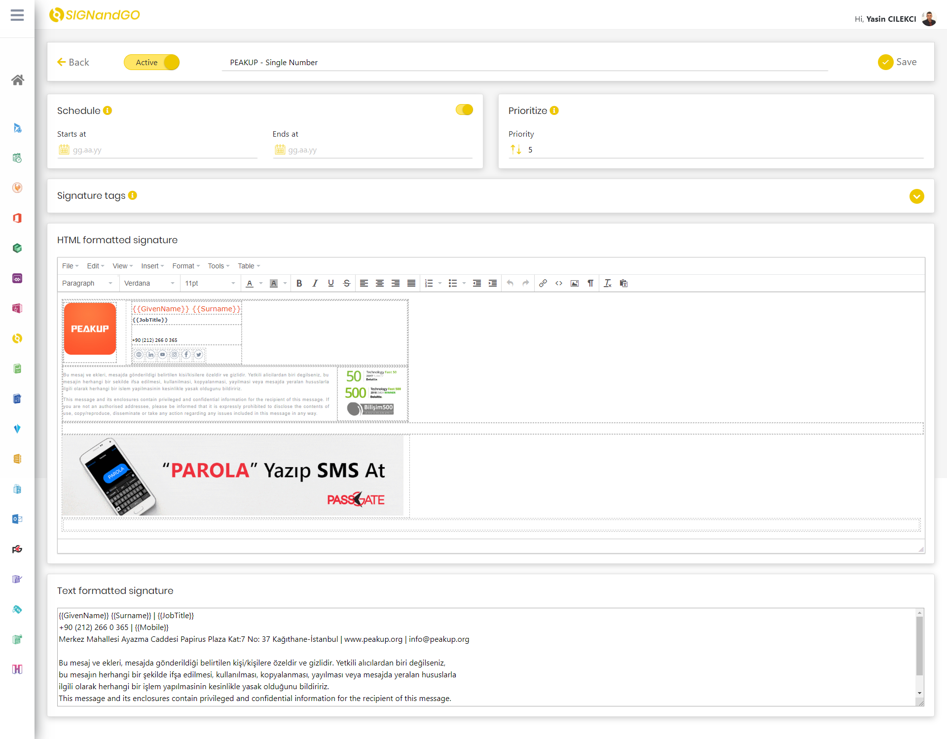 screenshot of SIGNandGO