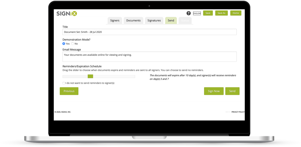screenshot of SIGNiX