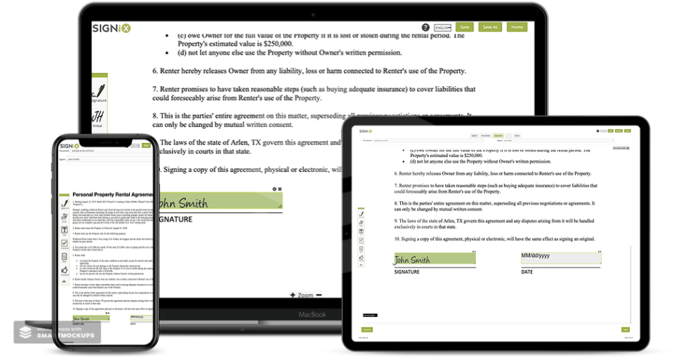 screenshot of SIGNiX