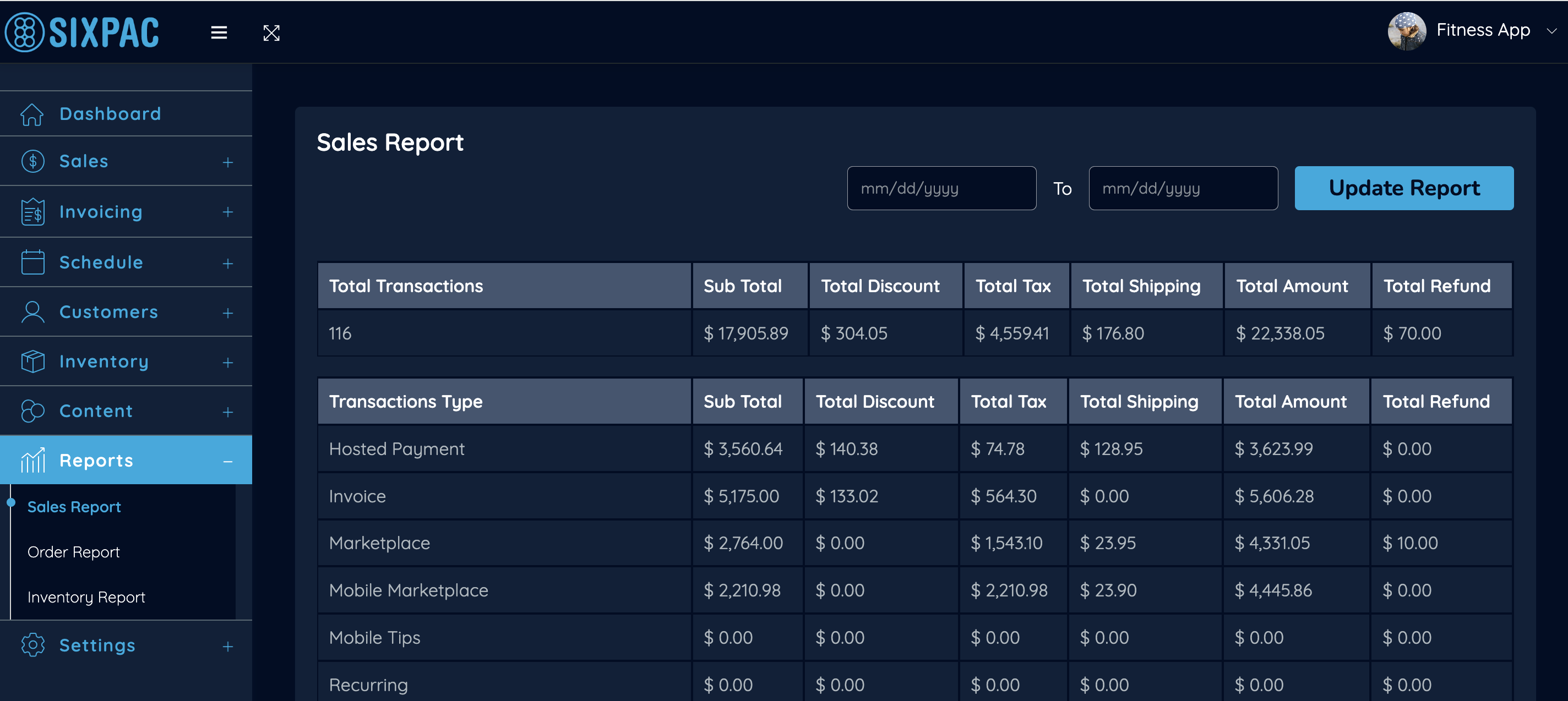 screenshot of SIXPAC