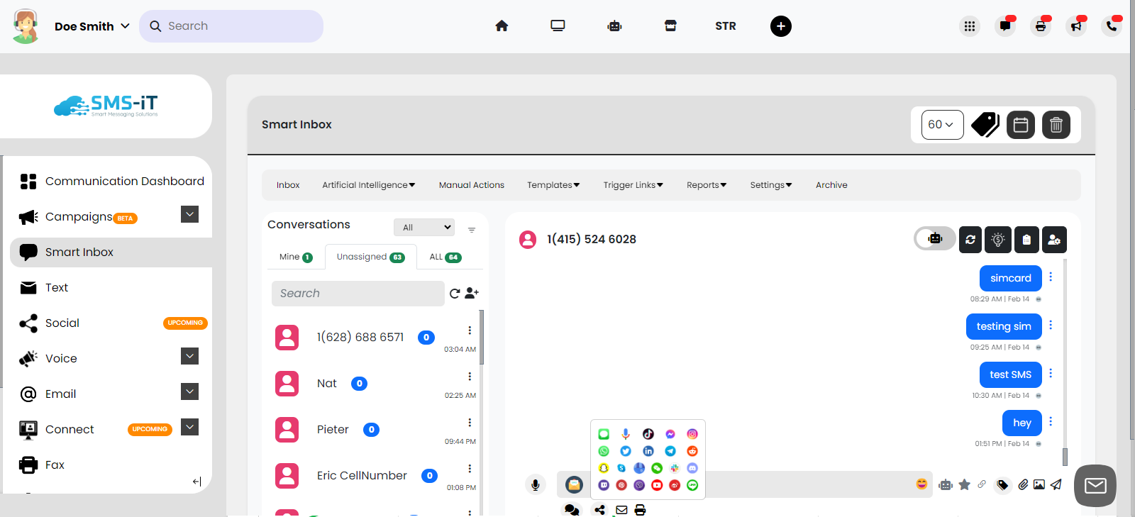screenshot of SMS-iT