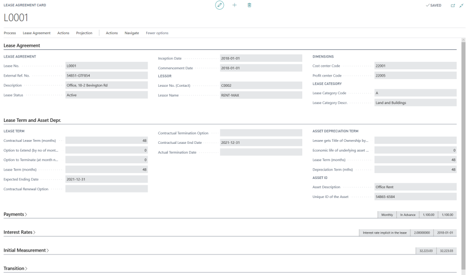 screenshot of SOFT4Lessee