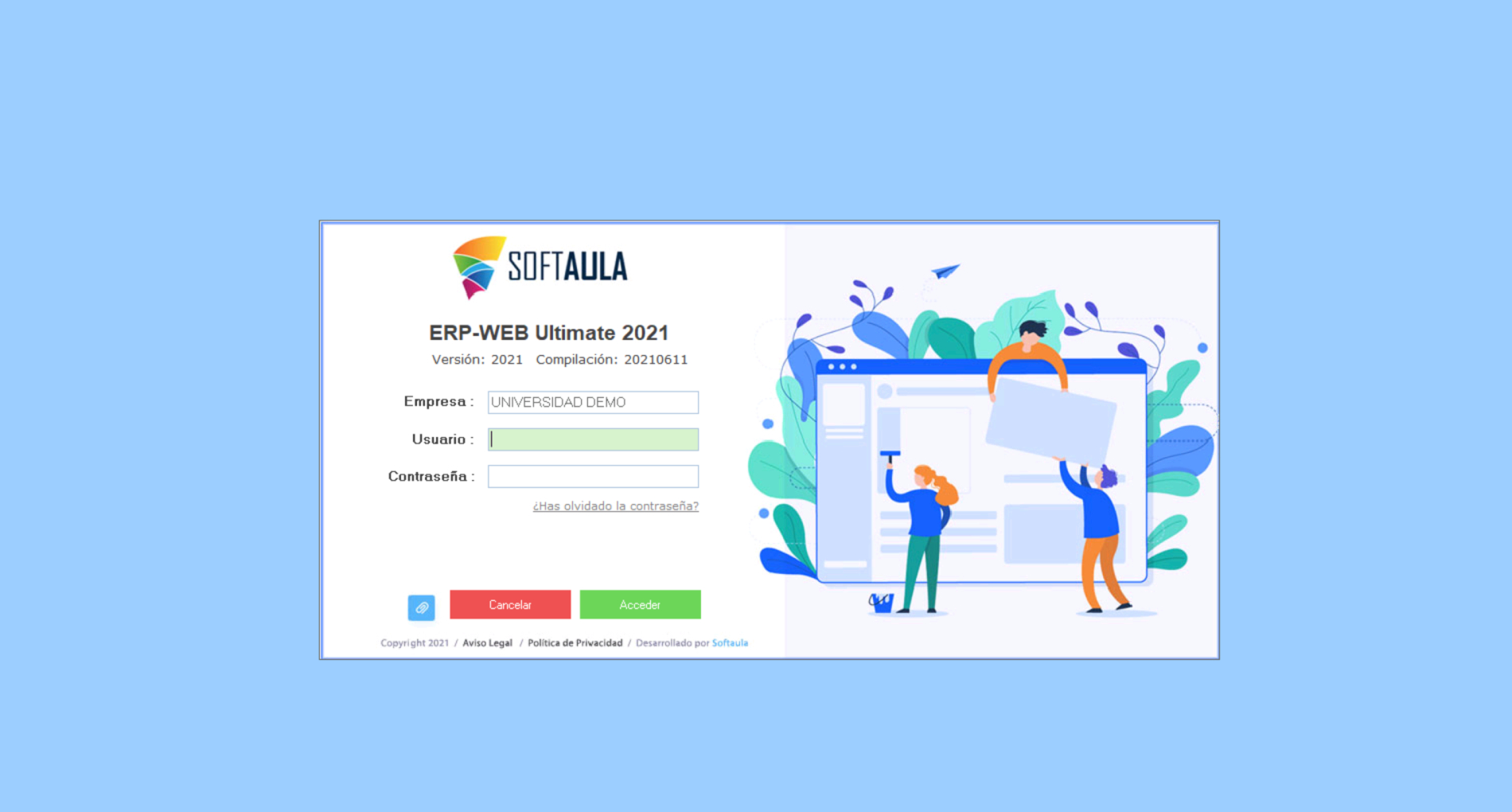 screenshot of SOFTAULA