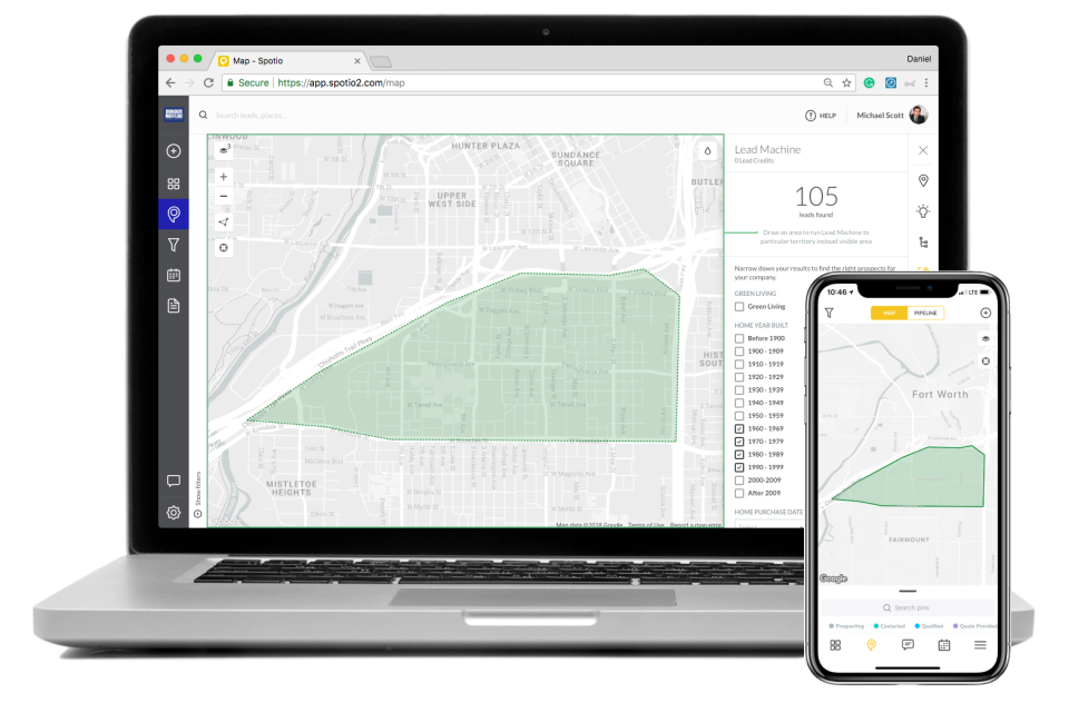 screenshot of SPOTIO