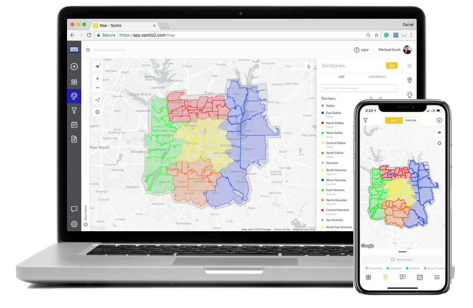 screenshot of SPOTIO